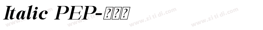 Italic PEP字体转换